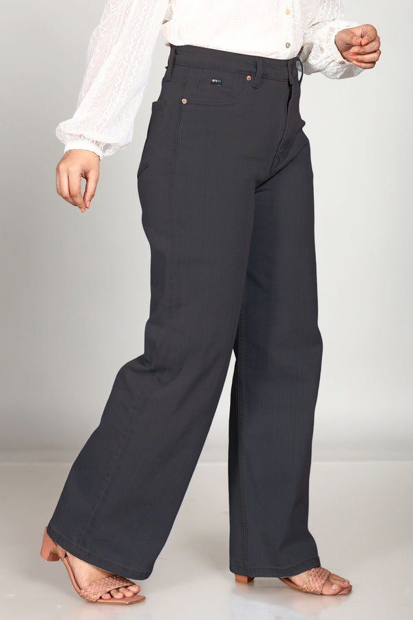 Custom Made Graphite Women's Wide Leg Jeans