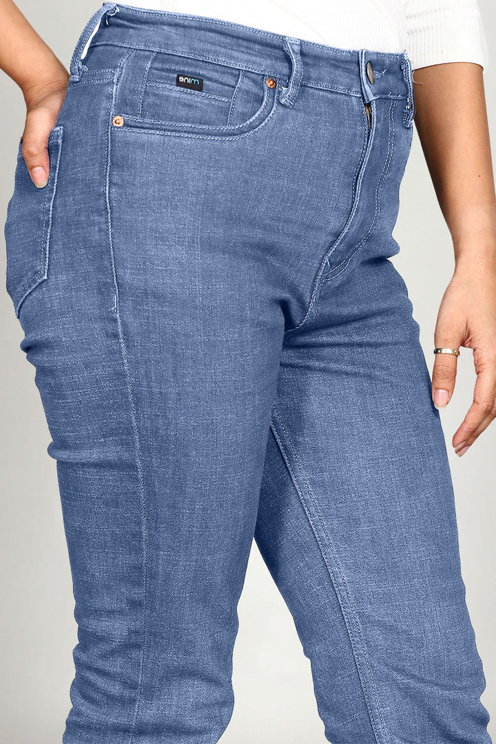 Custom Made Mid Blue Women's Boot Cut Jeans