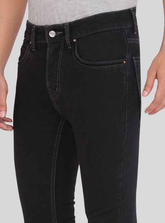 Custom Made Carbon Black Men's Skinny Fit Jeans