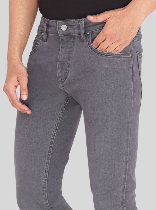 Custom Made Charcoal Men's Skinny Fit Jeans