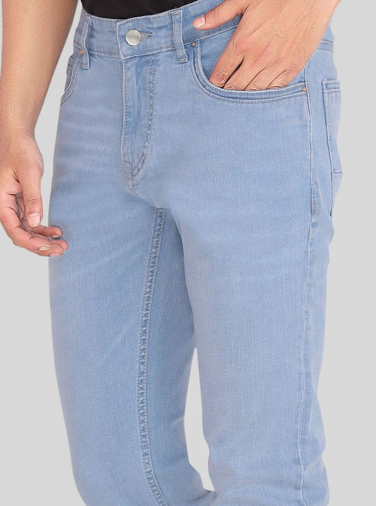 Custom made Glacier Blue mens slim fit jeans
