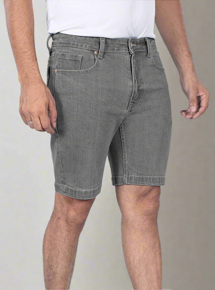 Custom Made Charcoal Mens Denim Shorts 