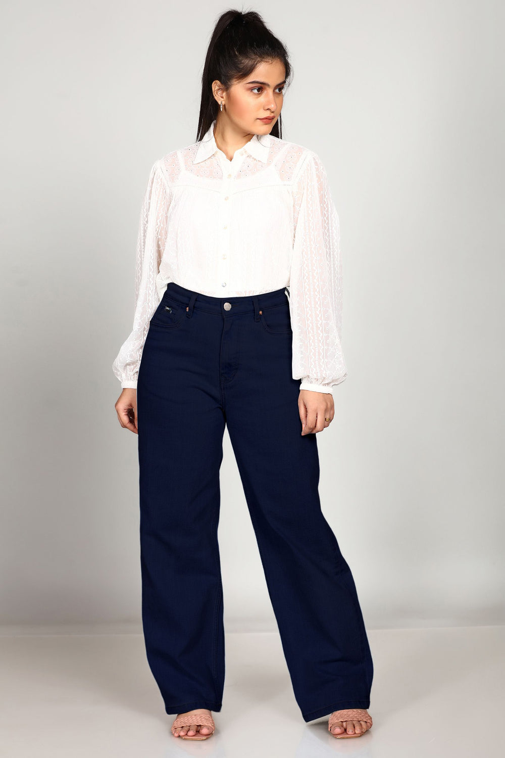 Buy Raw Indigo Wide Leg Jeans for Women – Enim Custom Clothing