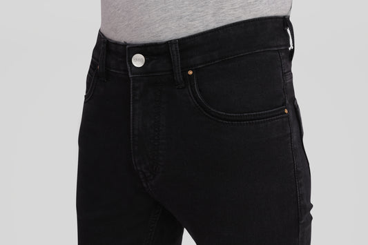 Custom Made Carbon Black Men's Skinny Fit Jeans