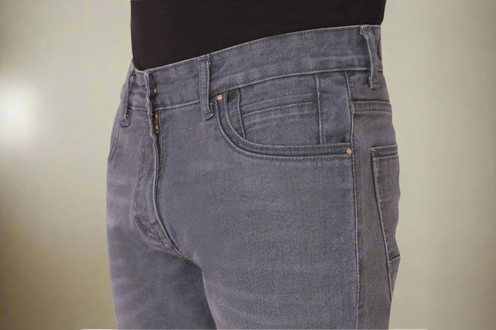 Custom made Charcoal Straight Fit Jeans Pants for Men
