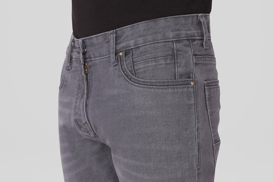 Custom made Charcoal Straight Fit Jeans for Men