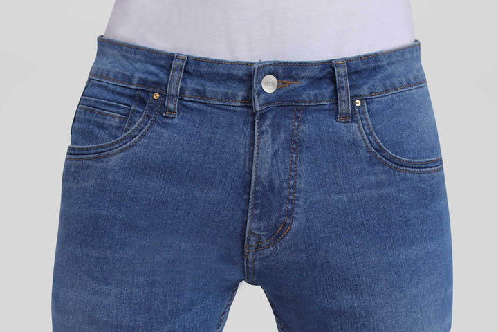 Custom Made Mid Blue Men’s Skinny Fit Jeans Pants