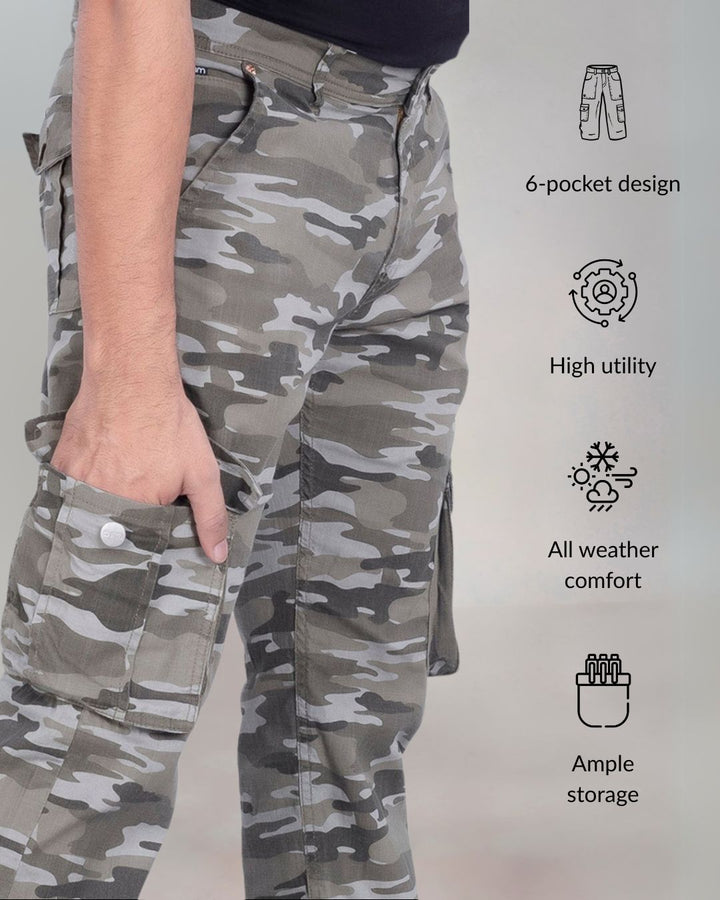 Custom Made olive camo Men's Straight Fit Cargo 