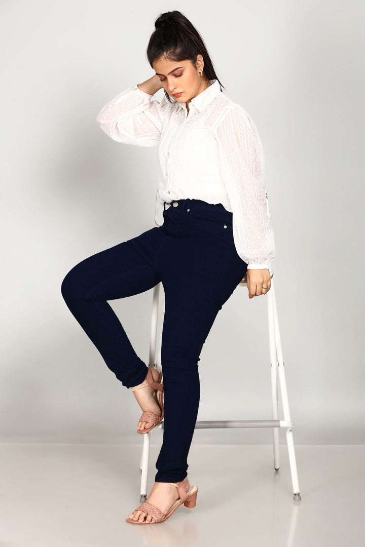 Custom Made Raw Indigo Women's Skinny Fit Jeans