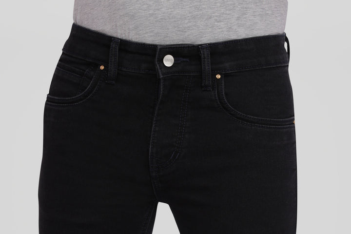 Custom Carbon Black Women's Straight Fit Jeans