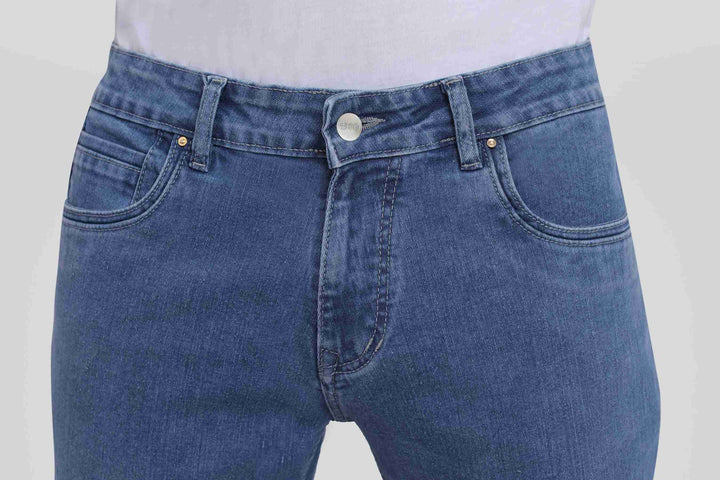 Custom made Mid Blue Mens Bootcut Jeans Pants