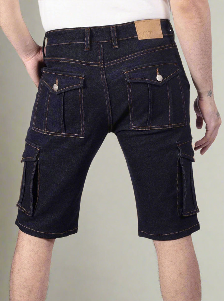  Custom Made Deep Space Blue Mens Cargo Shorts