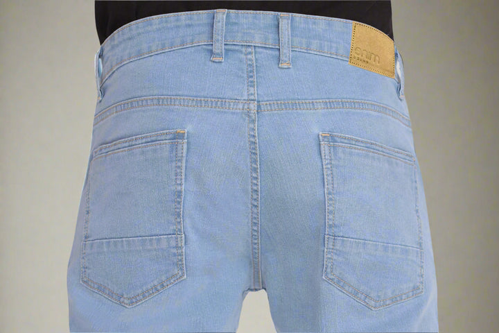 Custom made Glacier Blue Mens Bootcut Jeans Pants