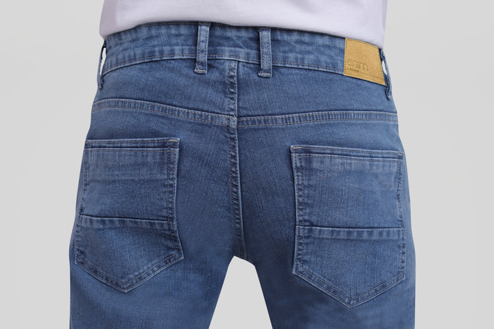 Custom made Mid Blue Mens Bootcut Jeans Pants