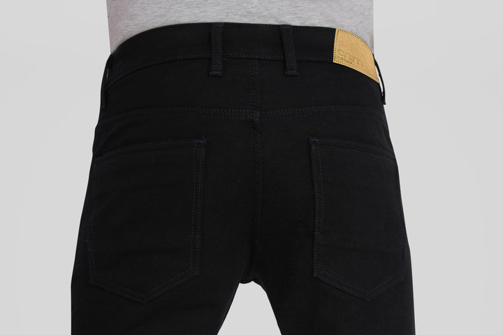 Custom made Pure Black Mens Bootcut Jeans