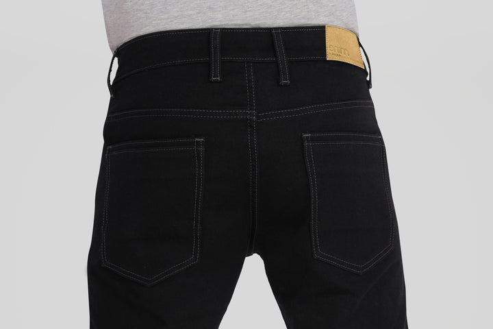 Custom Made Pure Black Men's Skinny Fit Jeans Pants