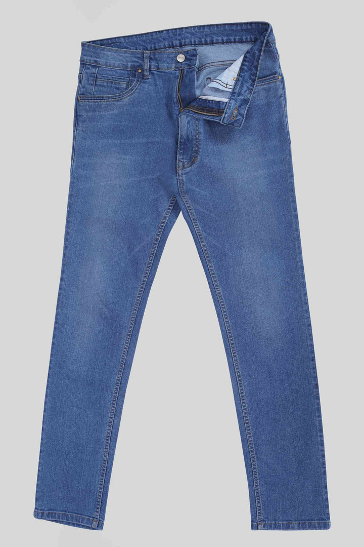 Custom Made Mid Blue Men’s Skinny Fit Jeans Pants