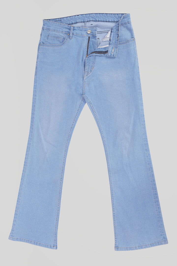 Custom made Glacier Blue Mens Bootcut Jeans Pants