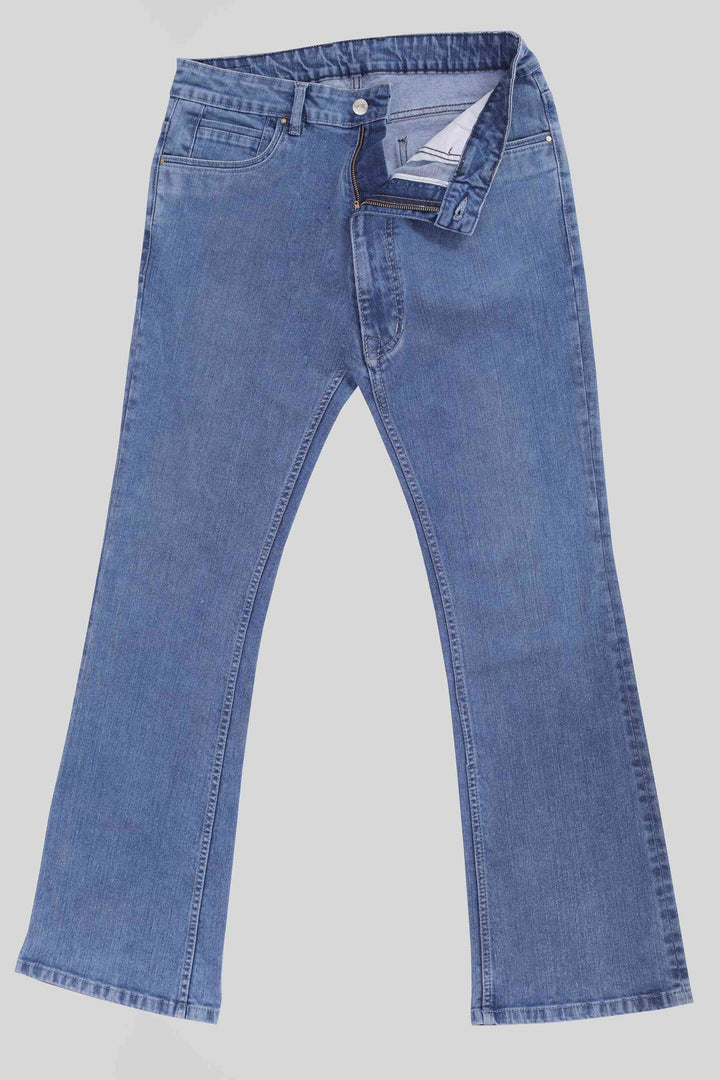Custom made Mid Blue Mens Bootcut Jeans Pants