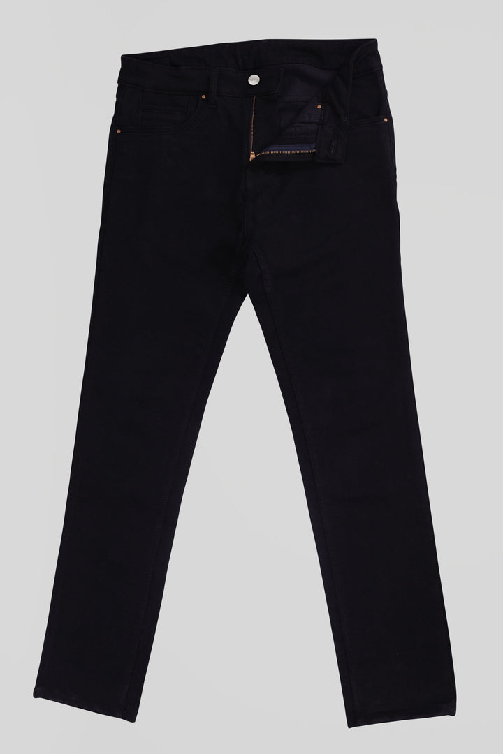 Custom Made Pure Black Men's Skinny Fit Jeans Pants