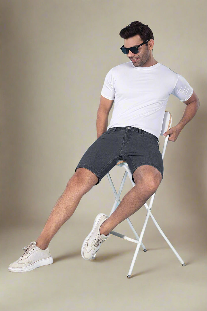 Custom Made Graphite Mens Denim Shorts 