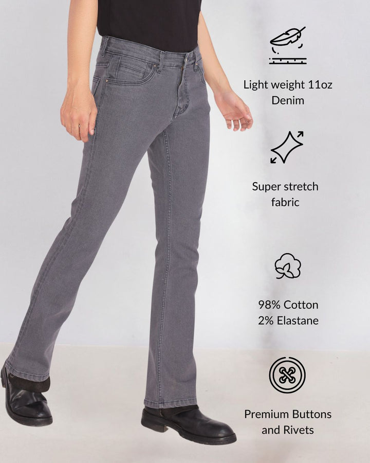 Custom made Charcoal Mens Bootcut Jeans Pants