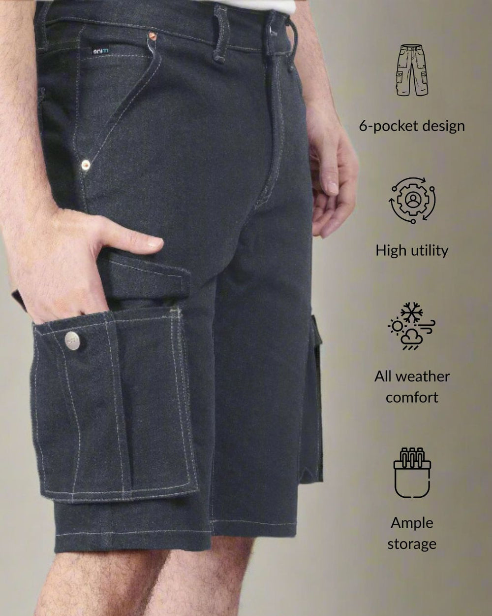 Custom Made Graphite Men's Cargo Shorts