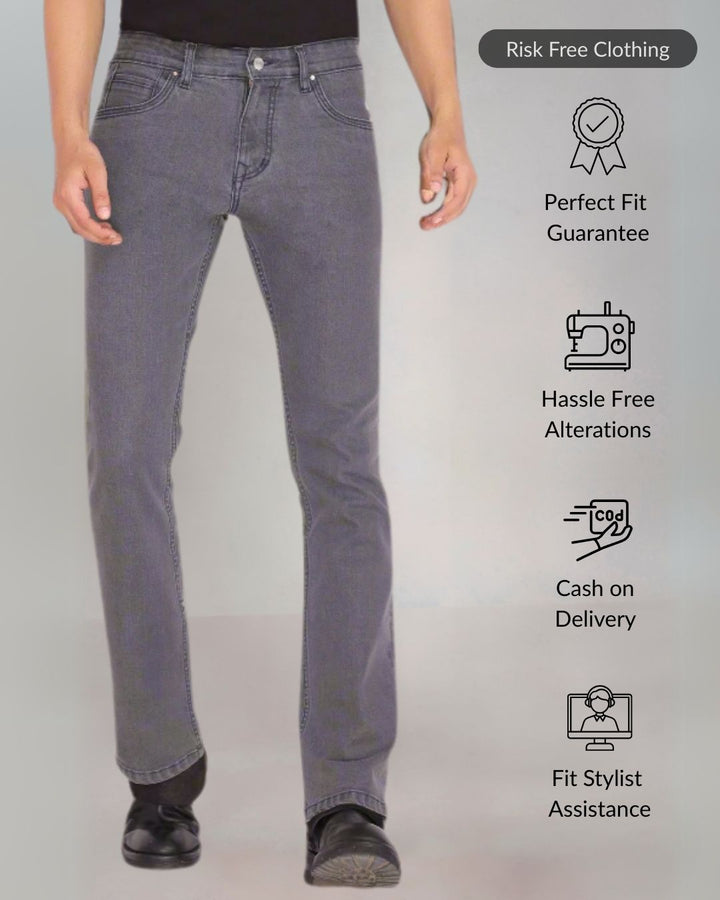 Custom made Charcoal Mens Bootcut Jeans Pants