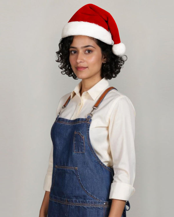 Deep Space Blue Denim Cross-Back Kangaroo Aprons