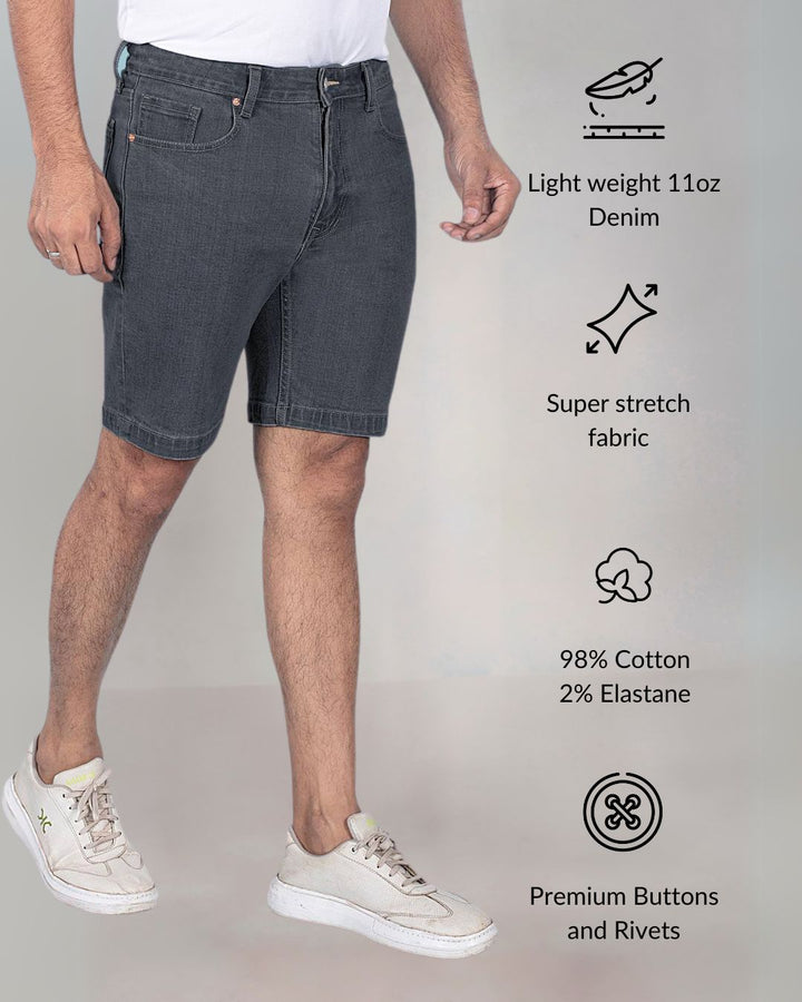 Custom Made Graphite Mens Denim Shorts 