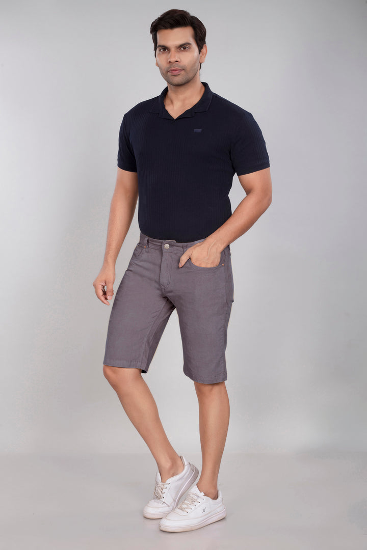 Custom Made Dark Grey Corduroy Shorts