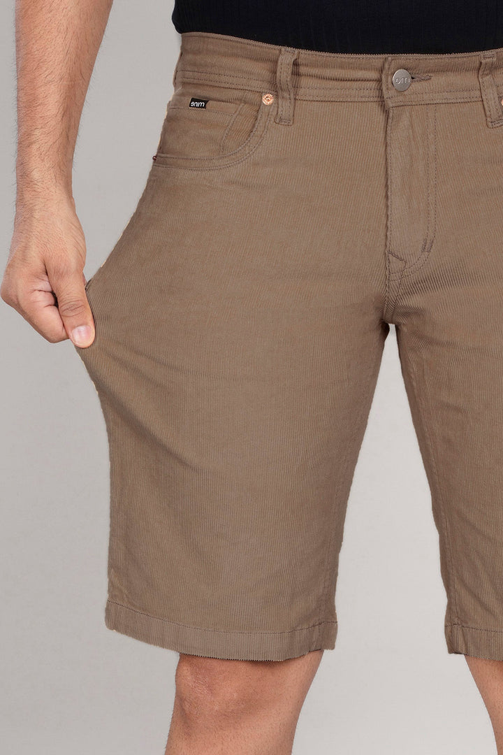 Custom Made Khaki Men's Corduroy Shorts