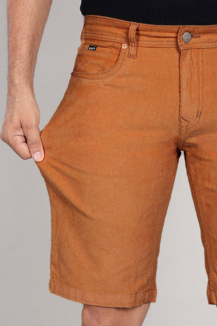 Custom Made Almond Corduroy Shorts
