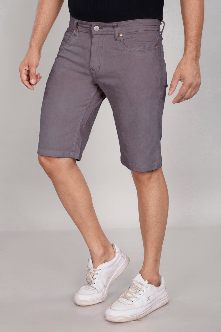Custom Made Dark Grey Corduroy Shorts