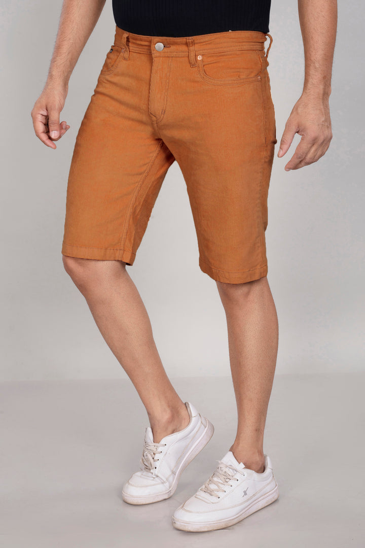 Custom Made Almond Corduroy Shorts