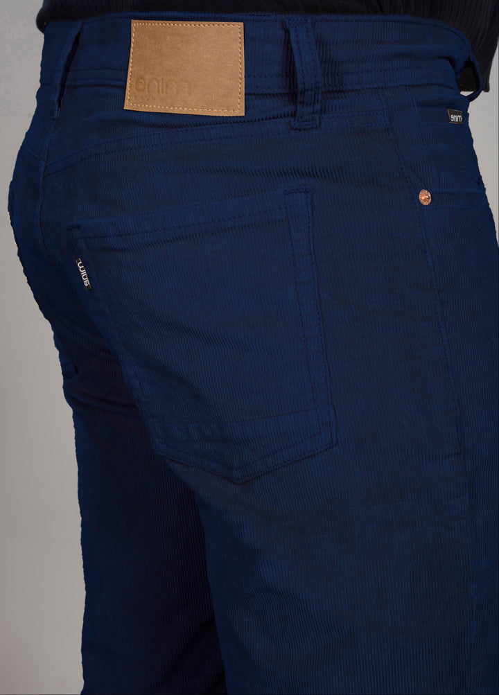 Custom Made Navy Blue Men's Corduroy Shorts
