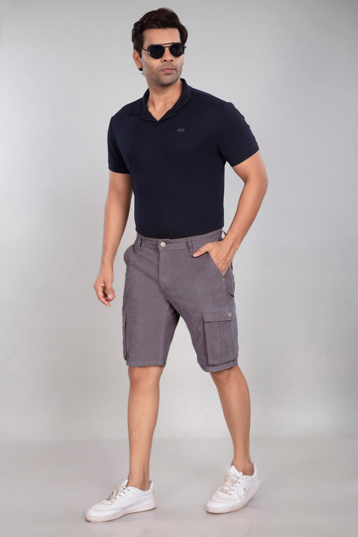 Custom Made Dark Grey Men's Cargo Shorts