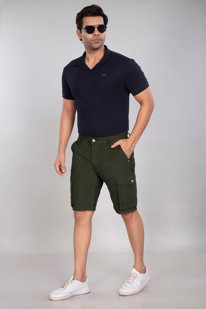 Custom Made Olive Green Men's Cargo Shorts