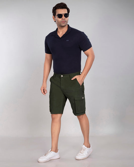 Custom Made Olive Green Men's Cargo Shorts