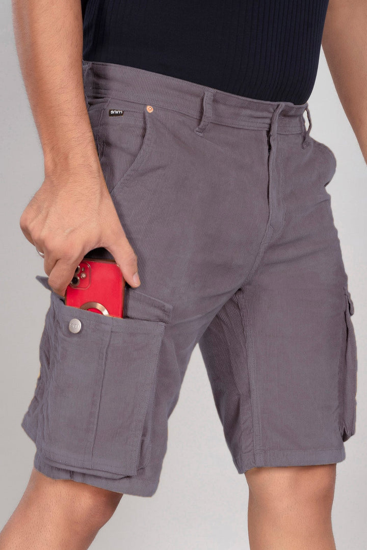 Custom Made Dark Grey Men's Cargo Shorts