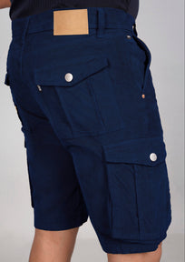 Custom Made Navy Blue Men's Cargo Shorts