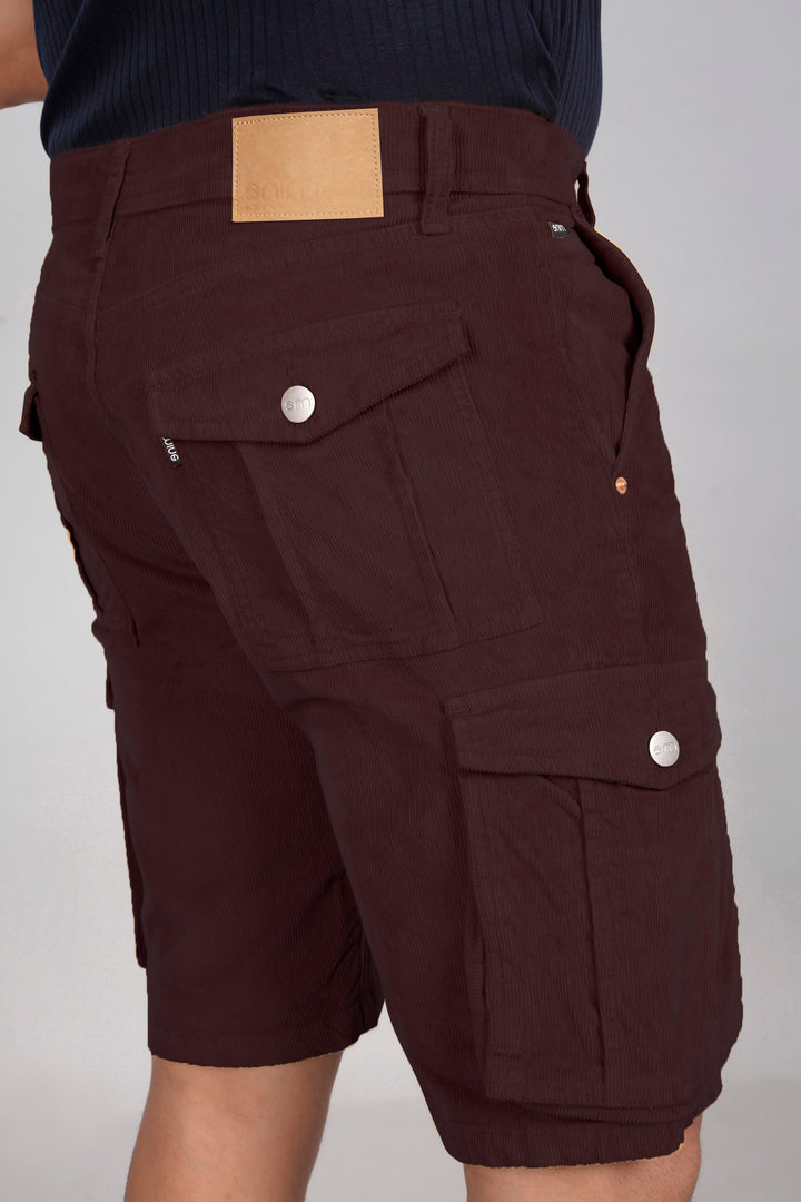 Custom Made Coffee Brown Men's Cargo Shorts