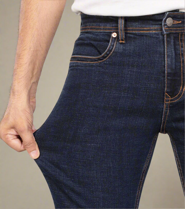Custom made Deep Space Blue Slim Fit Jeans Pants for Men