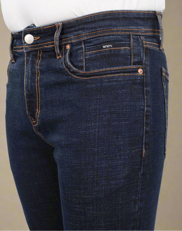 Custom made Deep Space Blue Slim Fit Jeans Pants for Men