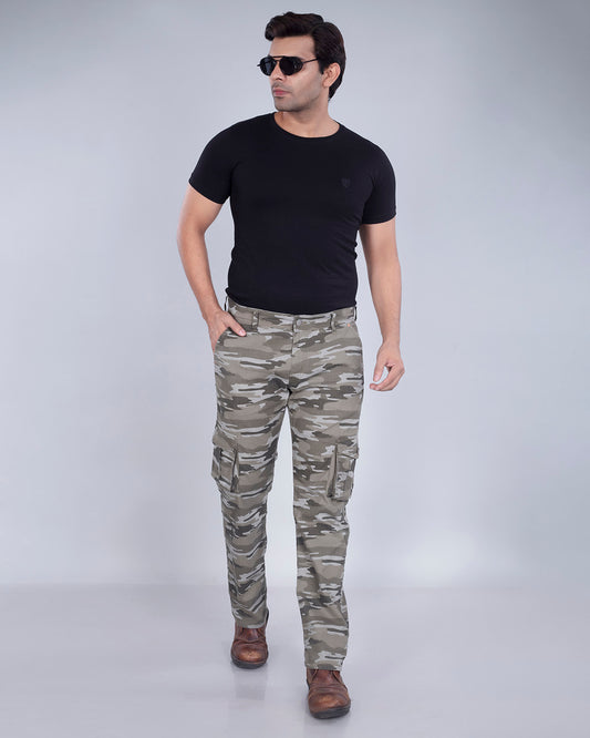 Custom Made olive camo Men's Straight Fit Cargo 