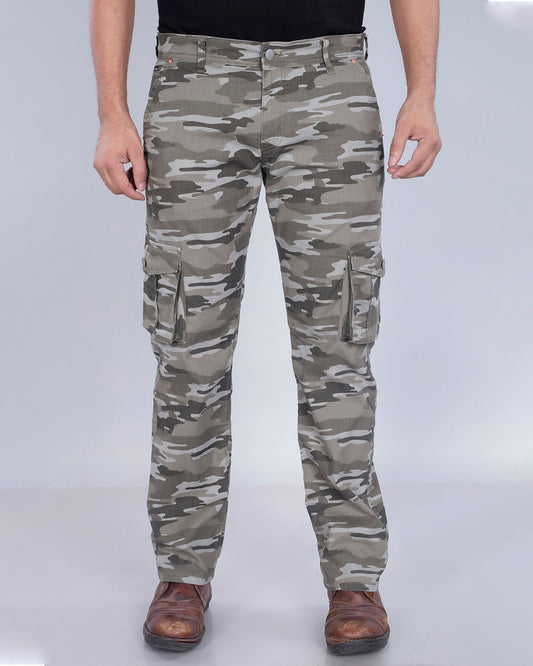 Custom Made olive camo Men's Straight Fit Cargo 