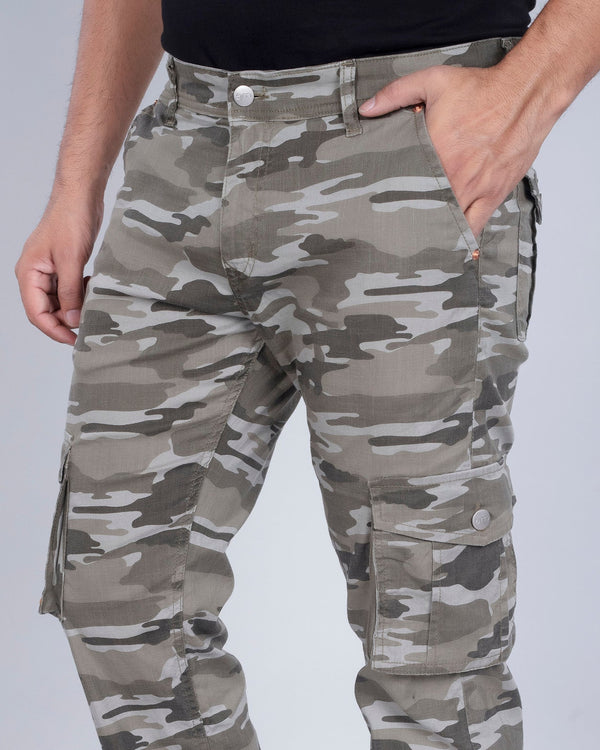 Olive Camo Stretch Cargo Pants
