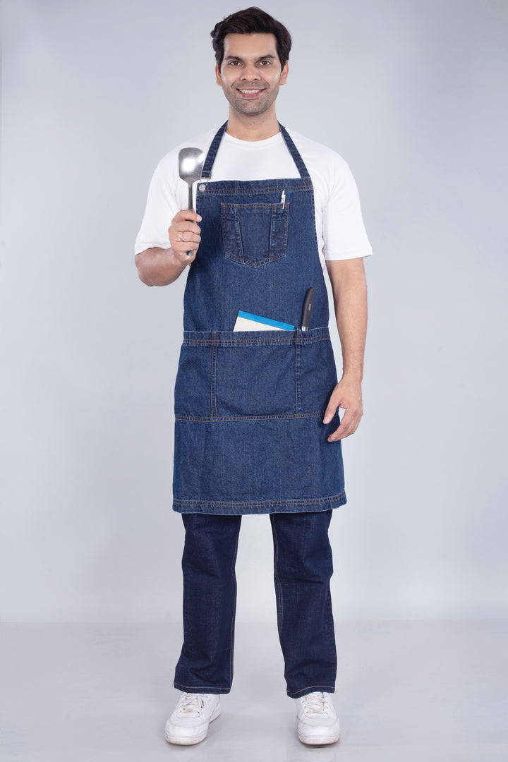 Custom Made Deep Space Blue Apron 