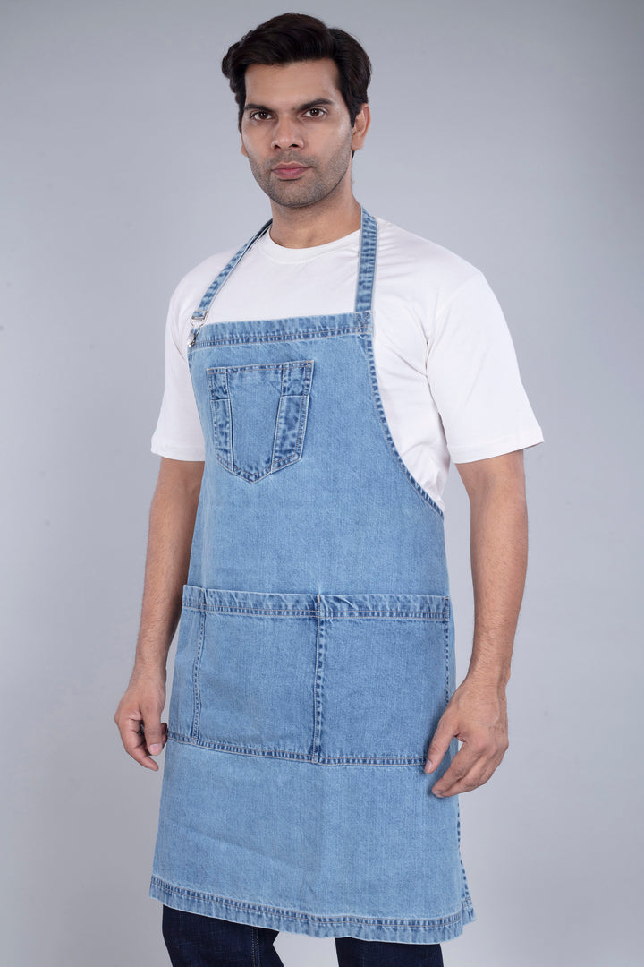 Custom Made Glacier Blue Apron 