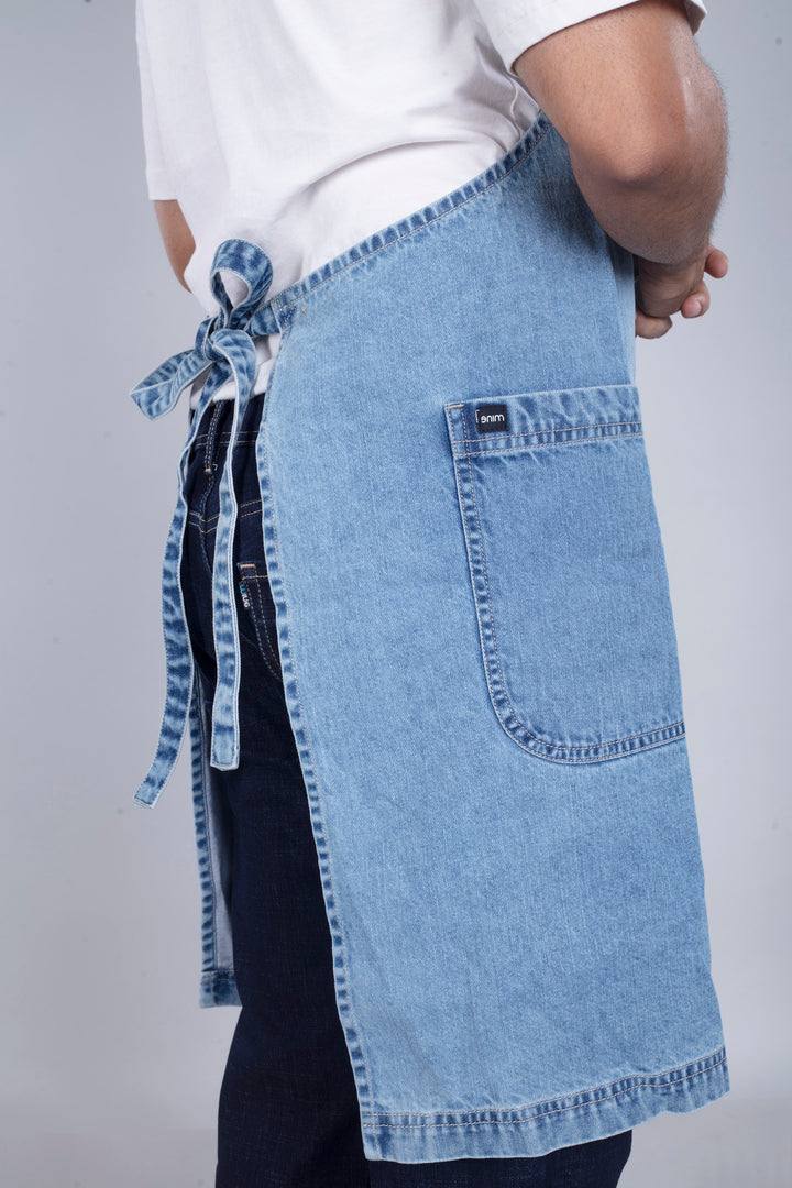 Custom Made Glacier Blue Apron 